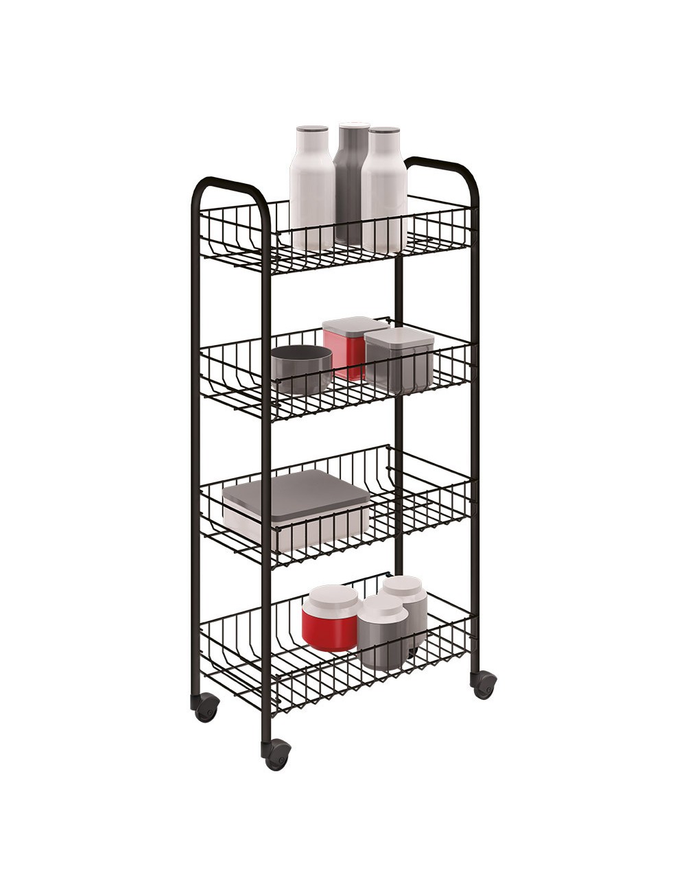 Carrito multiuso 4 estantes 'pisa' aniversario