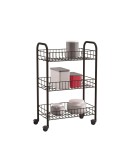 Carrito multiuso 3 estantes 'siena' aniversario negro