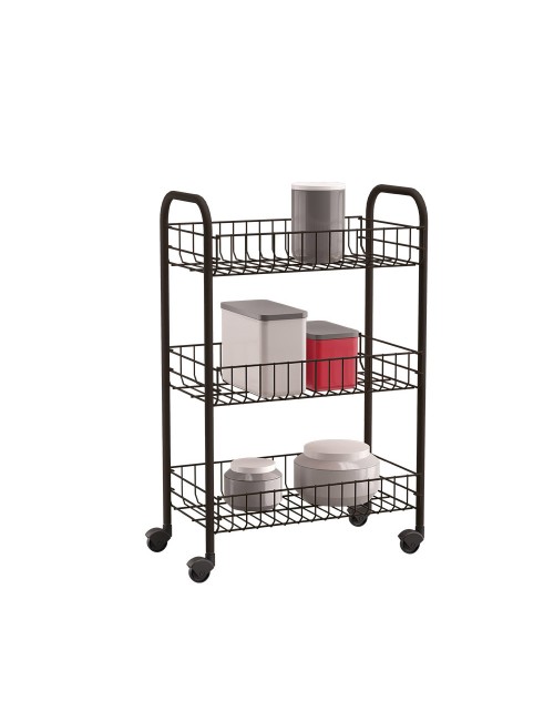 Carrito multiuso 3 estantes 'siena' aniversario negro