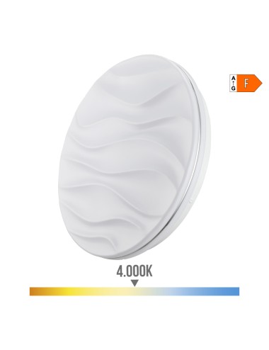 Aplique super led de superficie modelo desert 24 w 4000 k 2490 lm ø38 x 7 cm