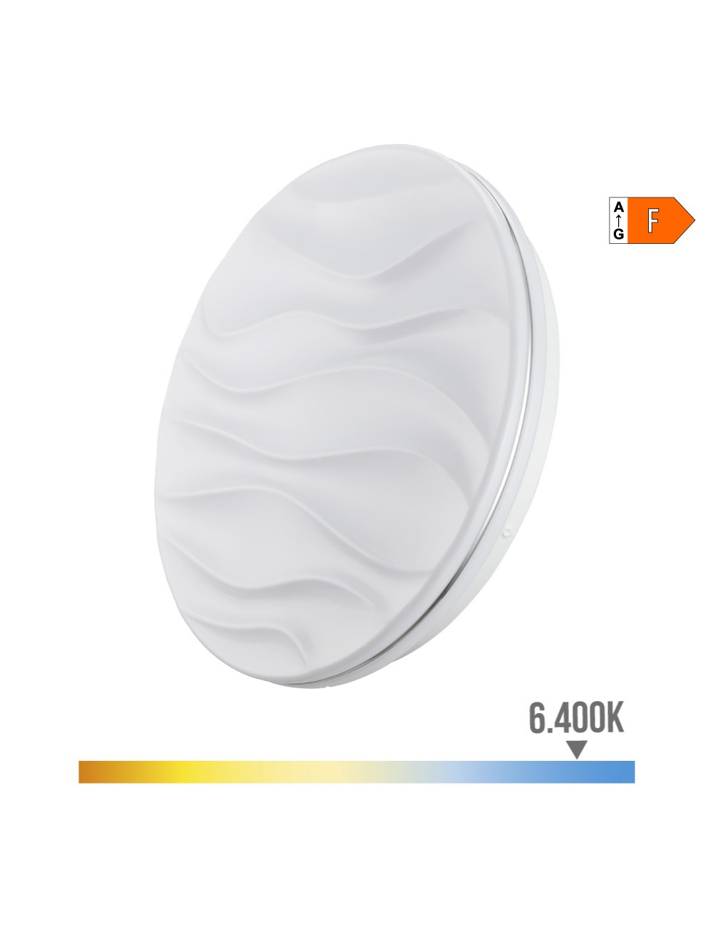 Aplique super led de superficie modelo desert 24 w 6500 k 2490 lm ø38 x 7 cm