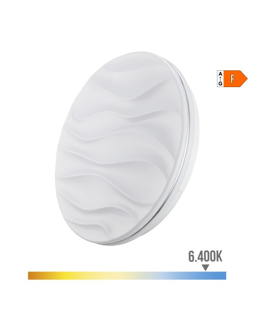 Aplique super led de superficie modelo desert 24 w 6500 k 2490 lm ø38 x 7 cm