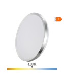 Aplique super led de superficie marco cromado 18 w 4000 k 1820 lm ø33 x 5,9 cm
