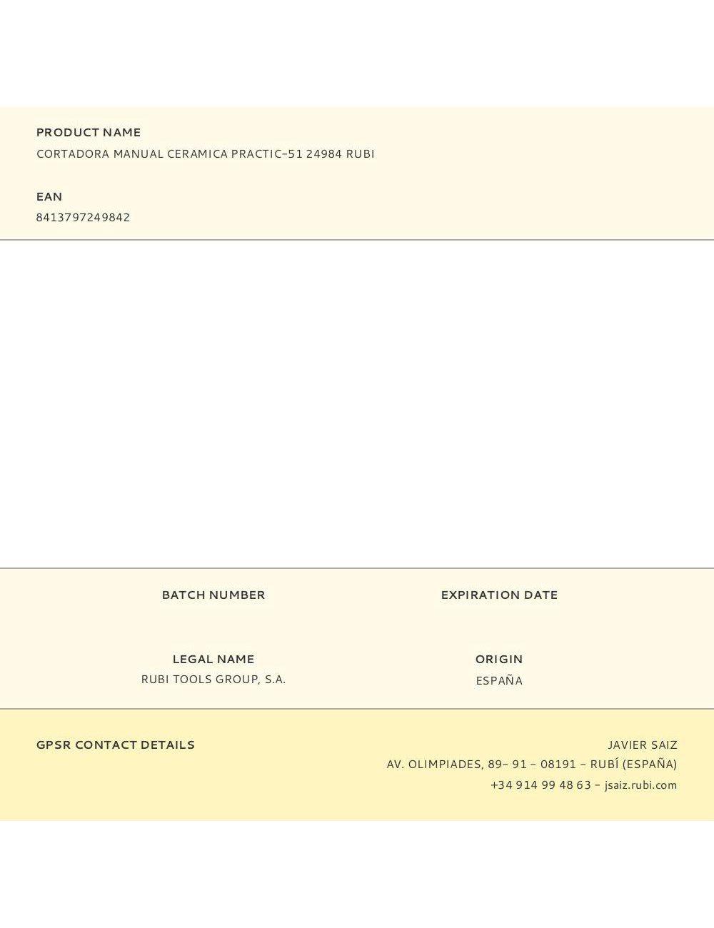 Cortadora manual ceramica practic-51 24984 rubi