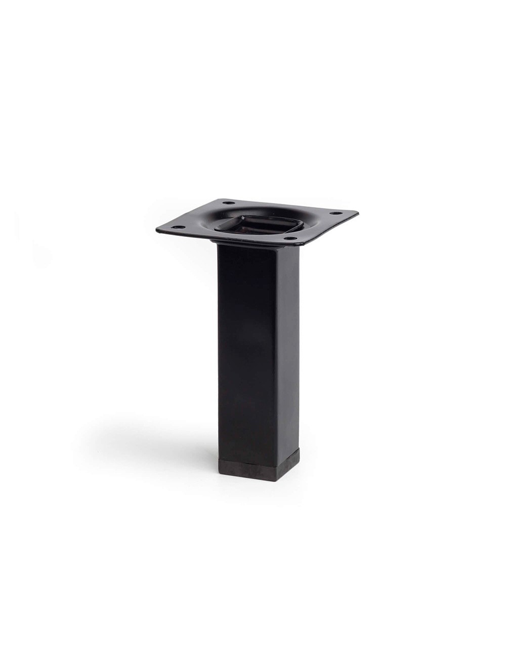 Pata cuadrada de acero en color negro mod.400g. dimensiones 2,5x2,5x10cm rei Pata cuadrada de acero en color negro mod.400g. dimensiones 2,5x2,5x10cm rei