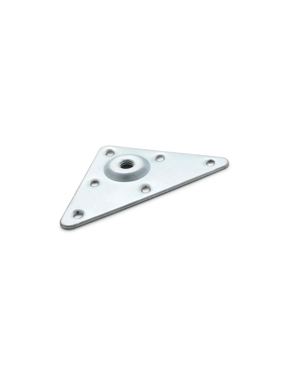 Blister con 4 pletinas de fijación fabricadas acero para patas de métrica m8 color niquelado zincado mod. 484. altura 7mm rei Blister con 4 pletinas de fijación fabricadas acero para patas de métrica m8 color niquelado zincado mod. 484. altura 7mm rei