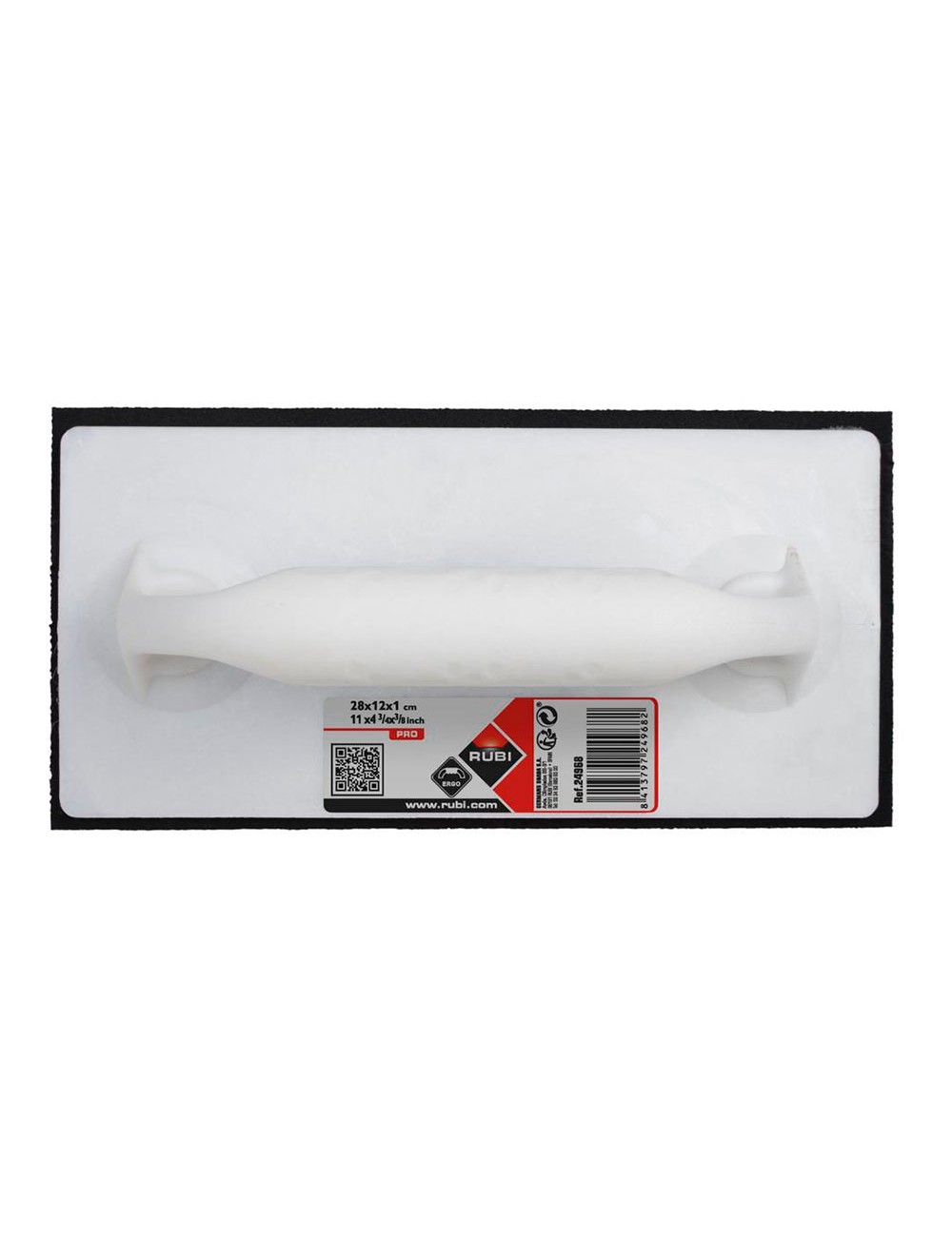 Llana de goma pro 24x12x1cm. 24968 rubi