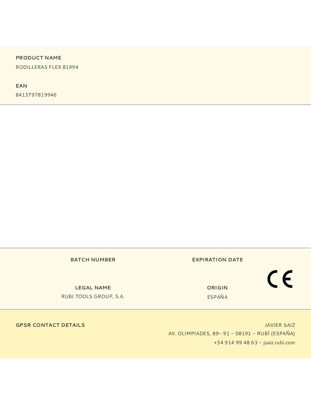 Rodilleras flex 81994