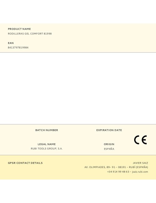 Rodilleras gel comfort 81998