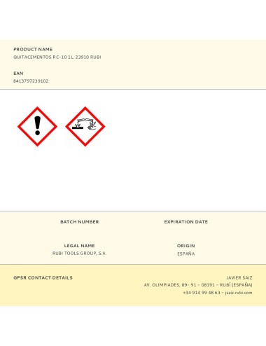 Quitacementos rc-10 1l. 23910 rubi