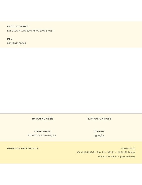 Esponja mixta superpro 20906 rubi