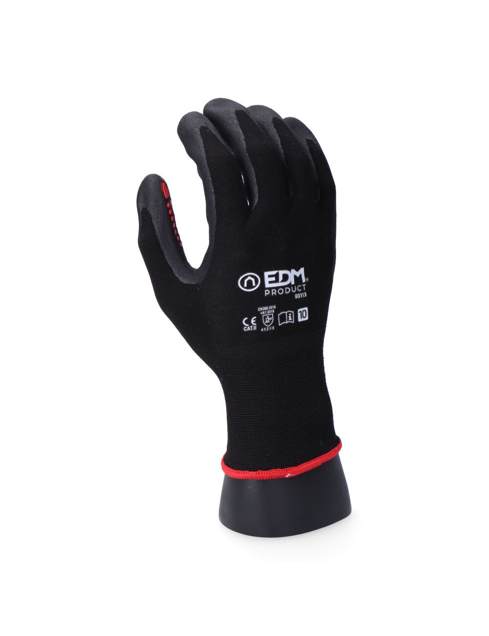 Guante nailon / licra palma nitrilo para metalúrgia, t-07
