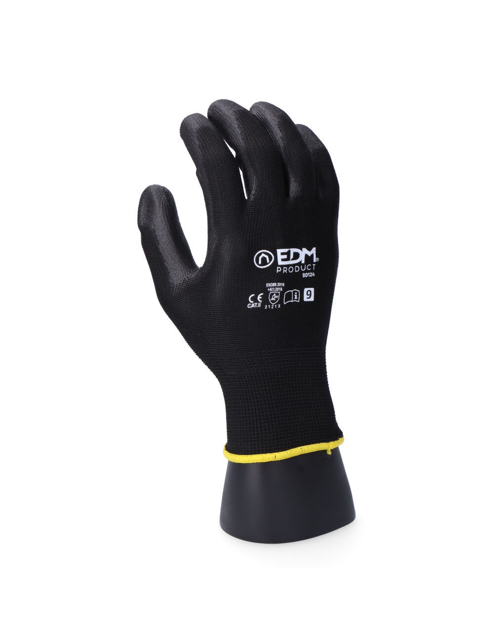 Guante poliéster con palma poliuretano para jardín agricultura, t-10