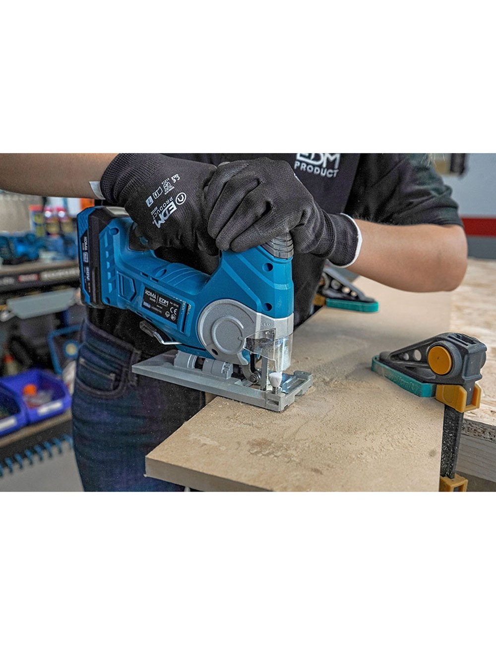 Guante poliéster con palma poliuretano para jardín agricultura, t-10