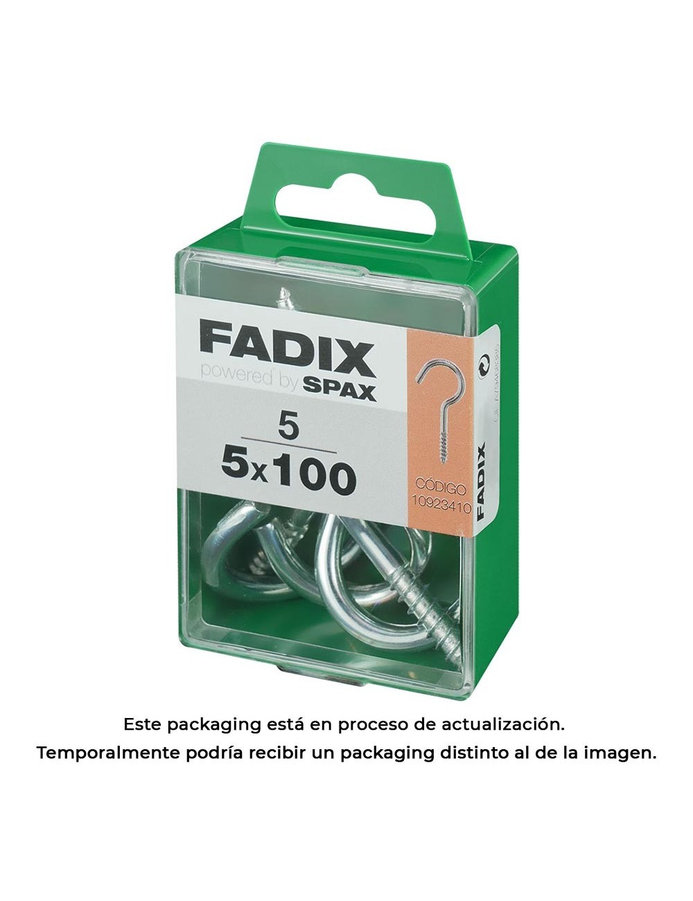 Caja m 5 unid. hembrilla abierta cinc 5,0x100mm fadix Caja m 5 unid. hembrilla abierta cinc 5,0x100mm fadix