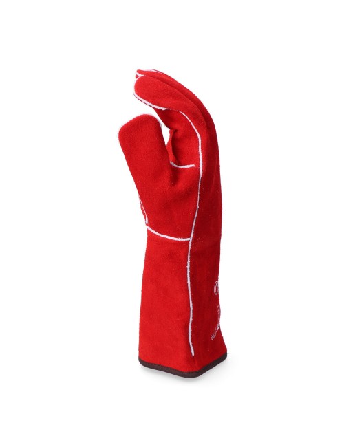 Guante piel de serraje cosido hilo para-aramida, soldadura, t-10