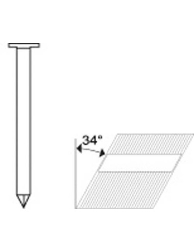Clavos Tipo RN  con Inclinación 34º (pack 2500 uds)