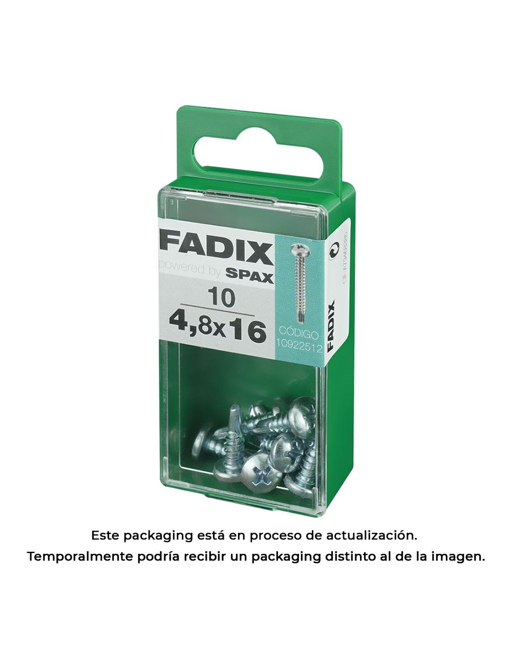 Caja s 10 unid. tornillo rosca chapa cr autot. 4,8x16mm fadix Caja s 10 unid. tornillo rosca chapa cr autot. 4,8x16mm fadix
