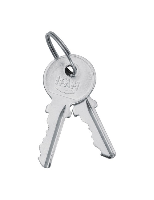 Cerradura 111 a. niquel. lengüeta recta de 34mm. con 2 llaves. ifam