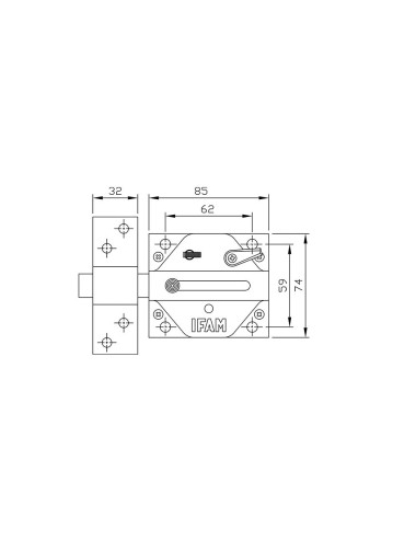 Cerrojo cs88sc. acabado cromo satinado. ifam