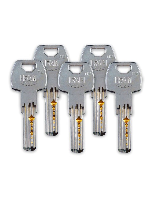 Cerrojo cs88sc m50. acabado cromo satinado. cilindro 50mm. con 5 llaves de seguridad. ifam