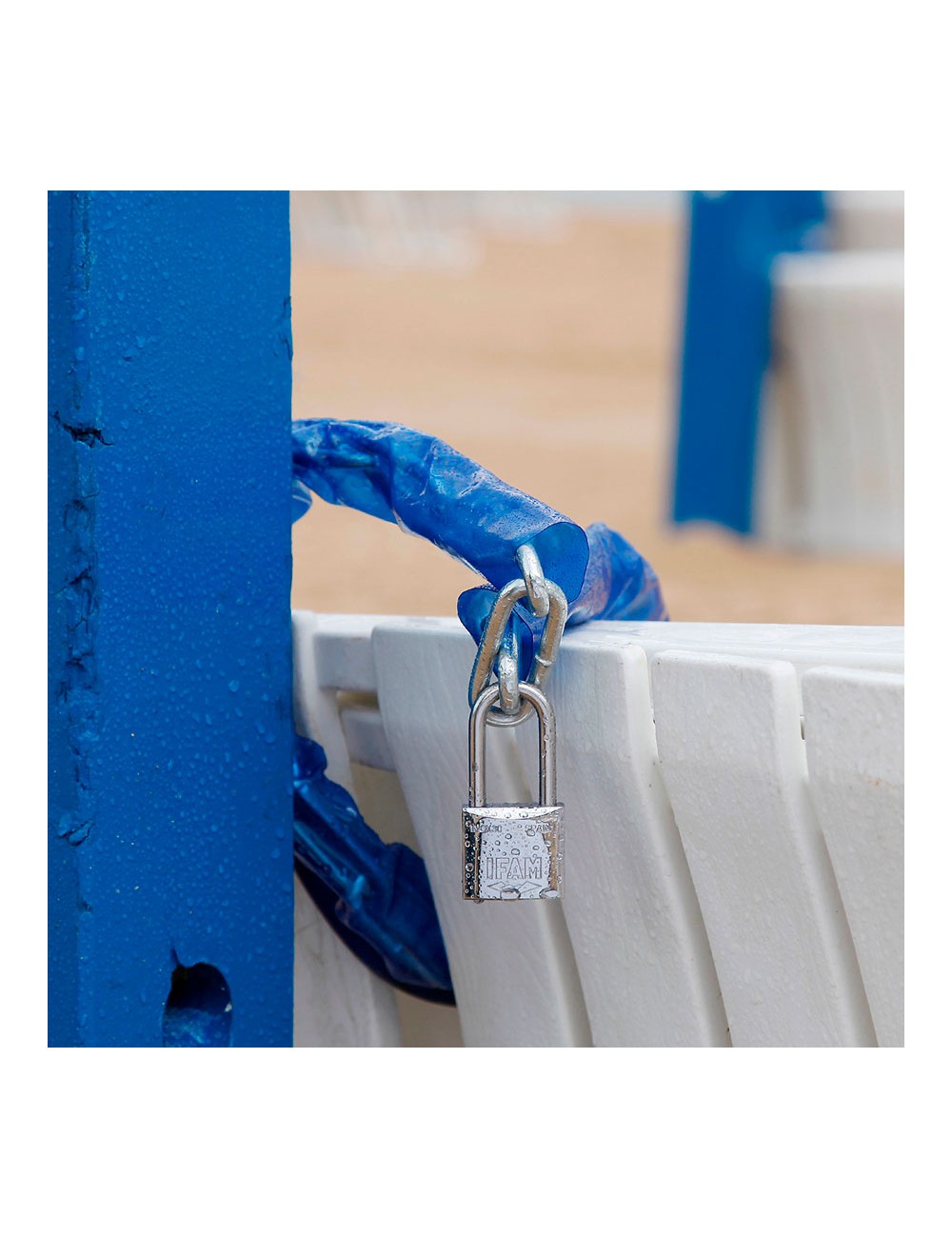 Candado inox. 50 inoxidable 50mm con 2 llaves. arco normal. ifam