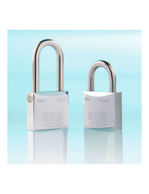 Candado inox. 50 inoxidable 50mm con 2 llaves. arco normal. ifam