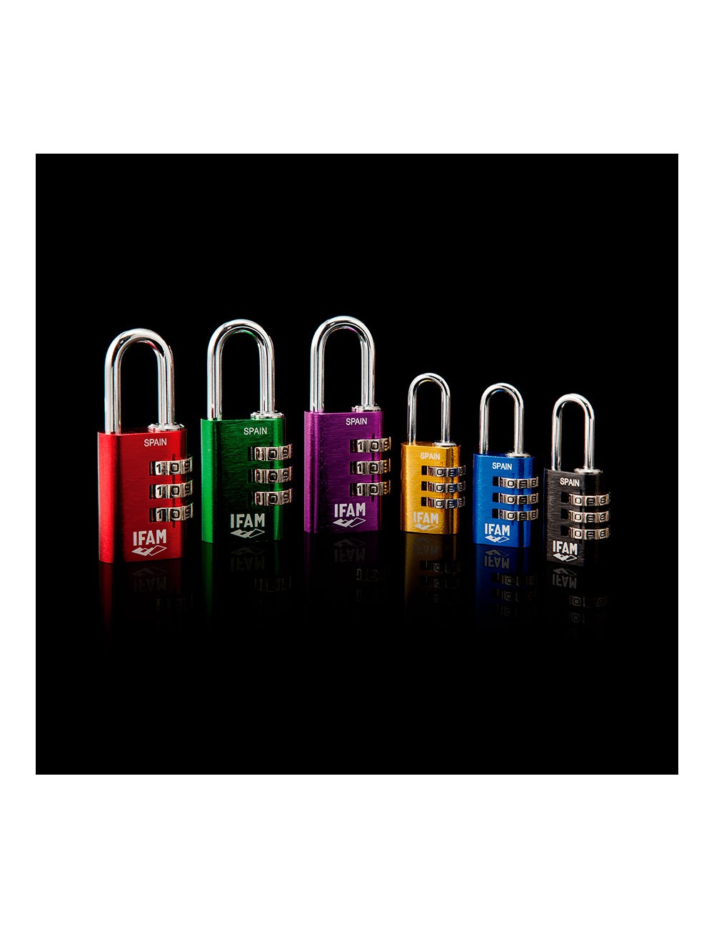 Candado col combi30 verde 30mm. arco ø5mm. con combinación. ifam