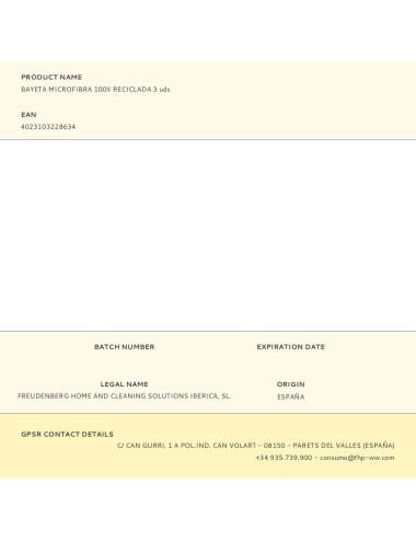 Bayeta microfibra 100% reciclada 3 uds