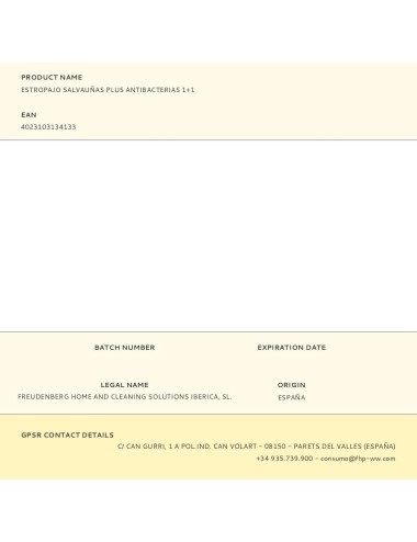 Estropajo salvauñas plus antibacterias 1+1