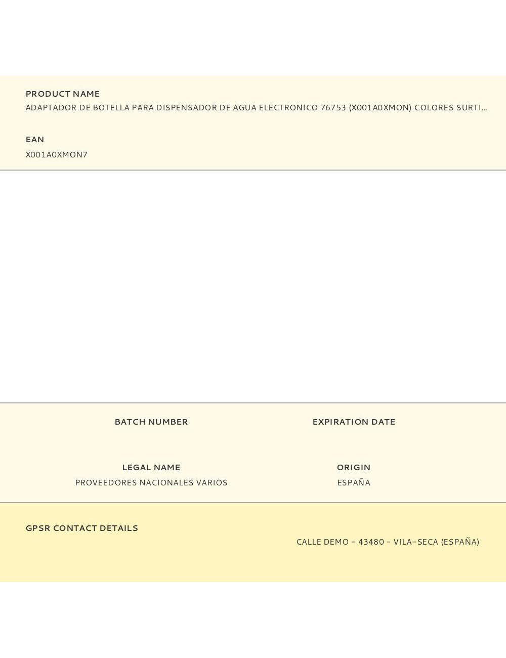 Adaptador de botella para dispensador de agua electronico 76753 (x001a0xmon) colores surtidos