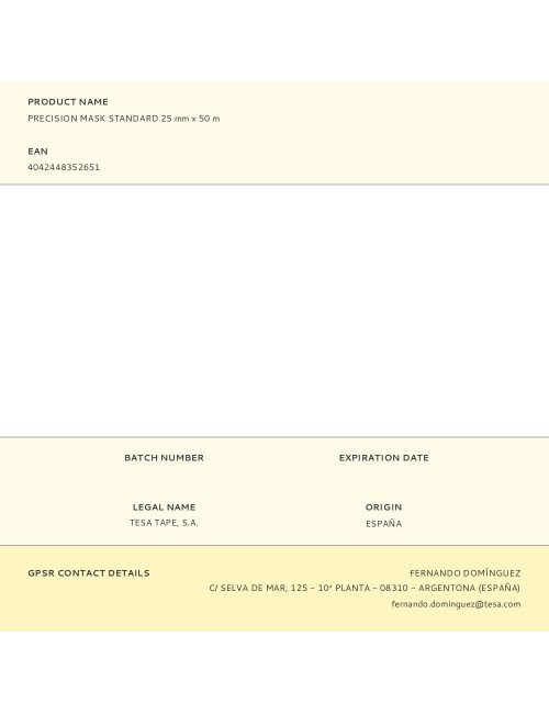 Precision mask standard 25 mm x 50 m