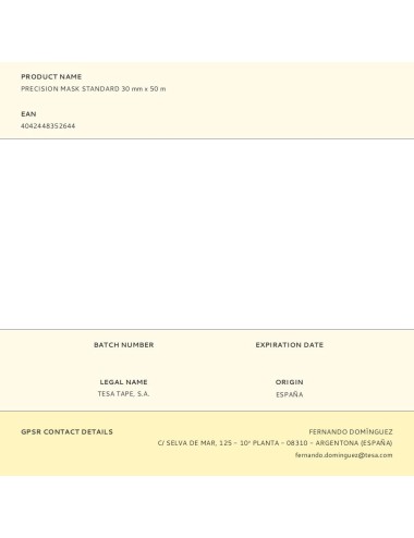 Precision mask standard 30 mm x 50 m