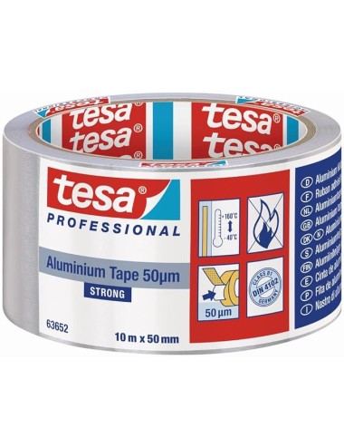 Cinta de aluminio universal 50 micras con protector 50 mm x 10 m