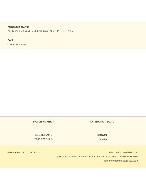 Cinta de embalar marrón 28 micras 50 mm x 132 m