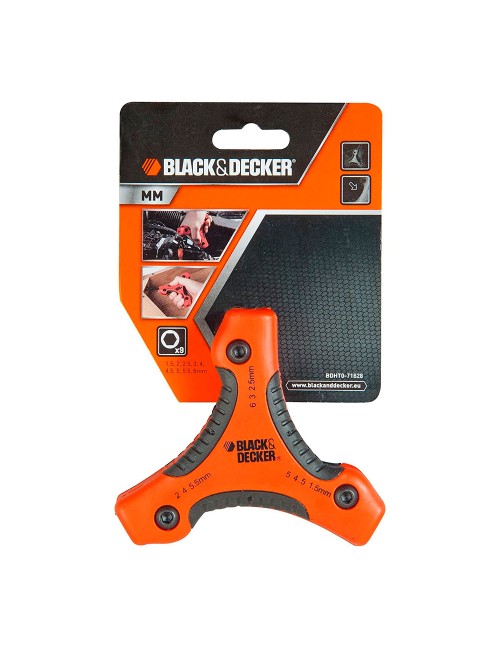 Llaves hexagonales mm bdht0-71628, juego de 9 piezas