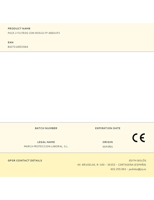 Pack 2 filtros con rosca fp abek1p3