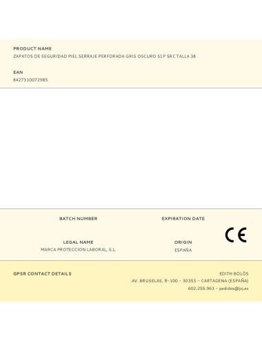 Zapatos de seguridad piel serraje perforada gris oscuro s1p src talla 38