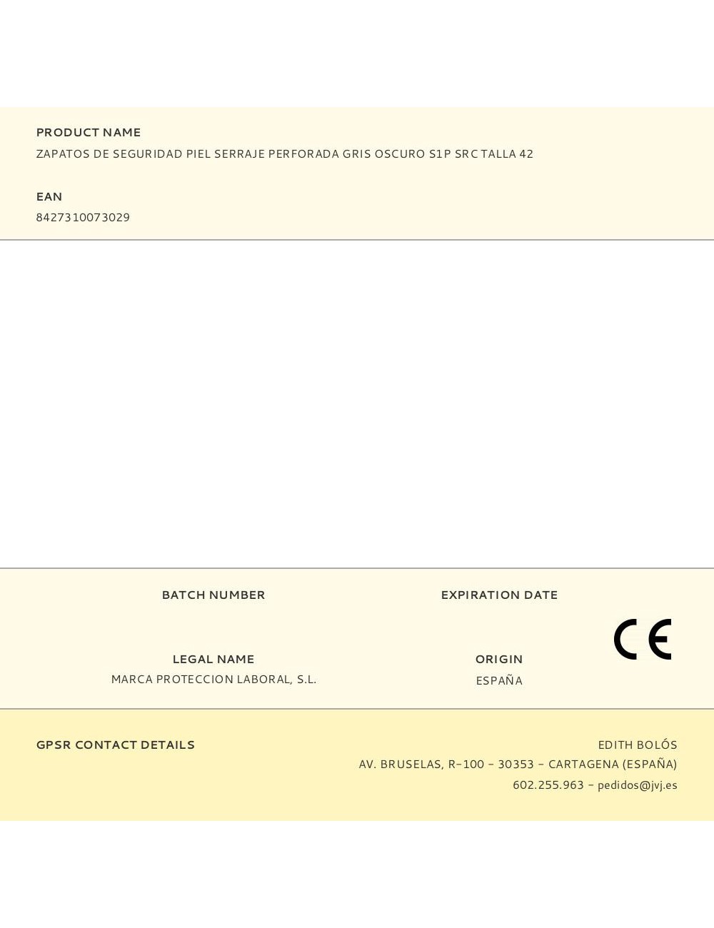 Zapatos de seguridad piel serraje perforada gris oscuro s1p src talla 42