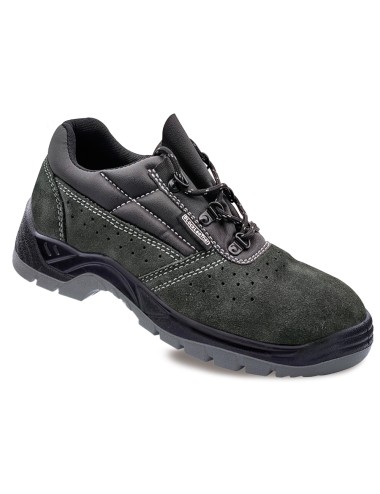 Zapatos de seguridad piel serraje perforada gris oscuro s1p src talla 43