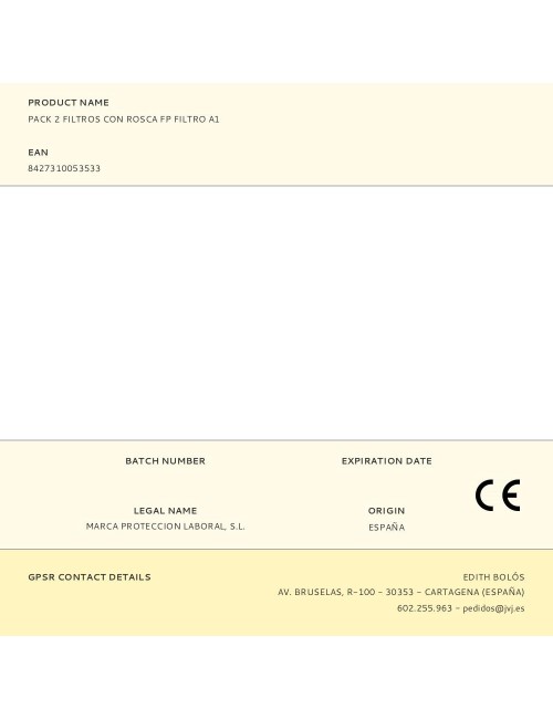 Pack 2 filtros con rosca fp filtro a1