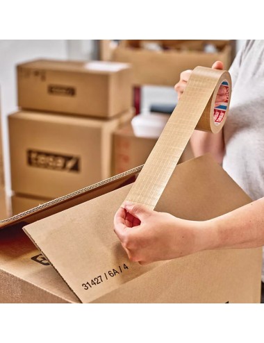 Cinta de embalar de papel marrón con filamentos 50 mm x 25 m
