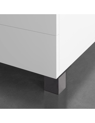 Pata esquinera cuadrada de abs en color negro mod.972. dimensiones 4,2x4,2x6cm rei