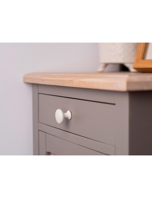 Blister con 4 pomos redondos para mueble fabricado en zamak acabado blanco poro mod. 760 ø25mm rei