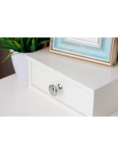 Blister con 4 pomos redondos para mueble fabricado en zamak acabado cromo brillo mod. 760 ø25mm rei