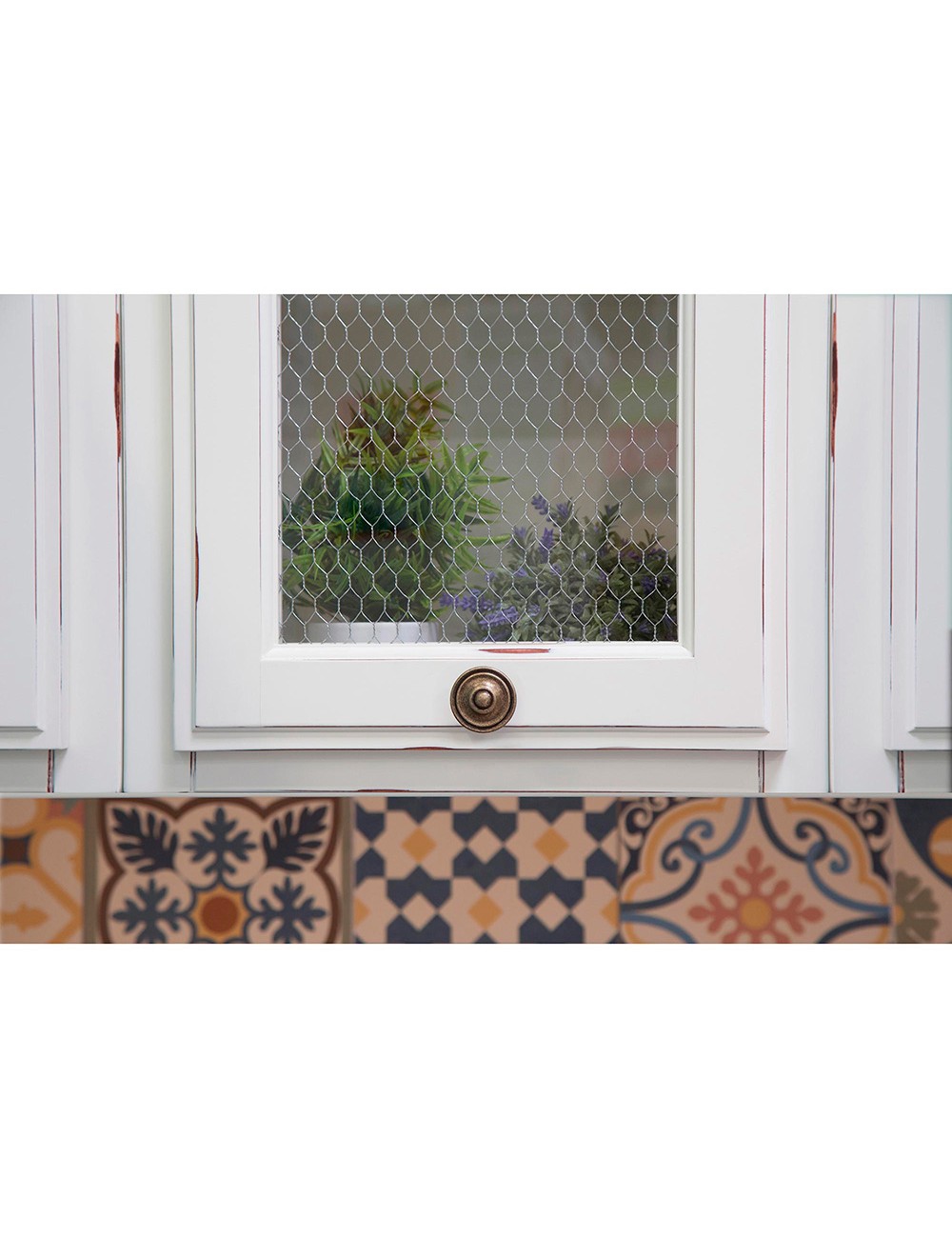 Blister con 4 pomos redondos para mueble fabricado en zamak acabado cuero viejo mod. 3110 ø35mm rei