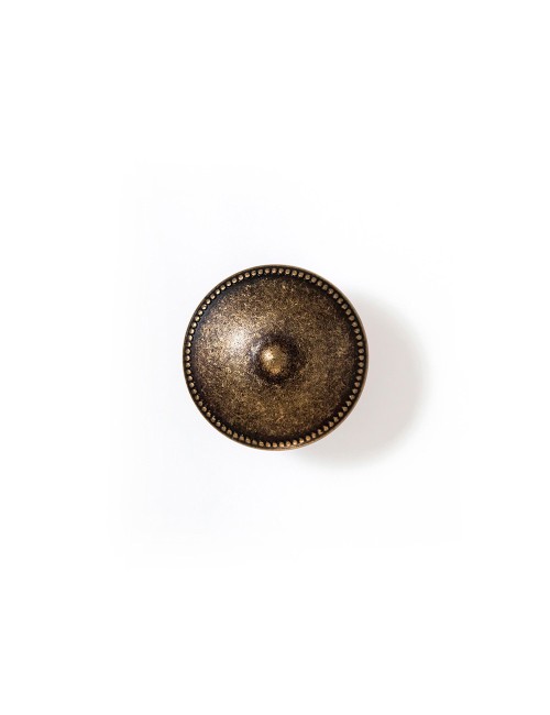 Blister con 4 pomos redondos para mueble fabricado en zamak acabado cuero viejo mod. 3121 ø30mm rei