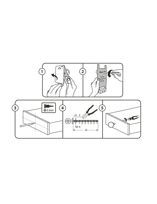 Blister con 4 pomos redondos para mueble fabricado en porcelana acabado ilustrado mod. e815 ø40mm rei