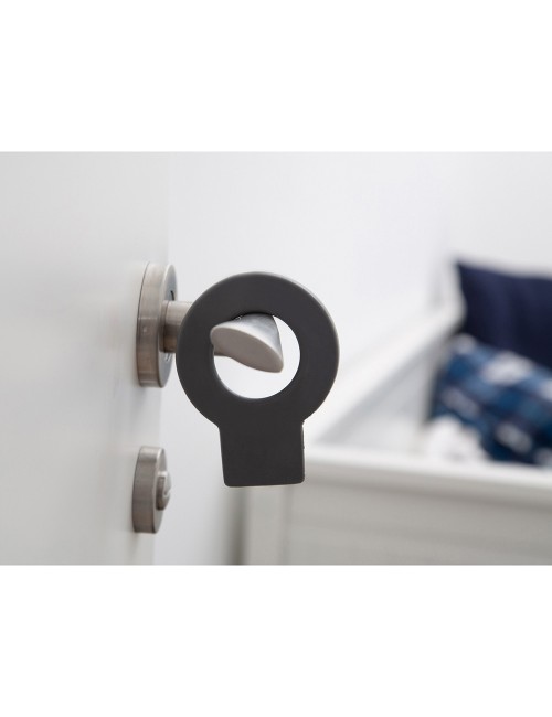 Retenedor de cuña para puerta colgable lock mod. 660 de plástico antracita. rei