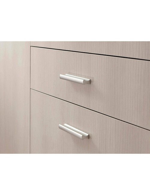 Blister con 4 tiradores de mueble tipo asa fabricado en aluminio acabado anodizado mate mod. 2279 entre puntos 96mm rei